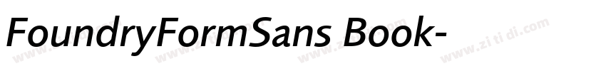 FoundryFormSans Book字体转换